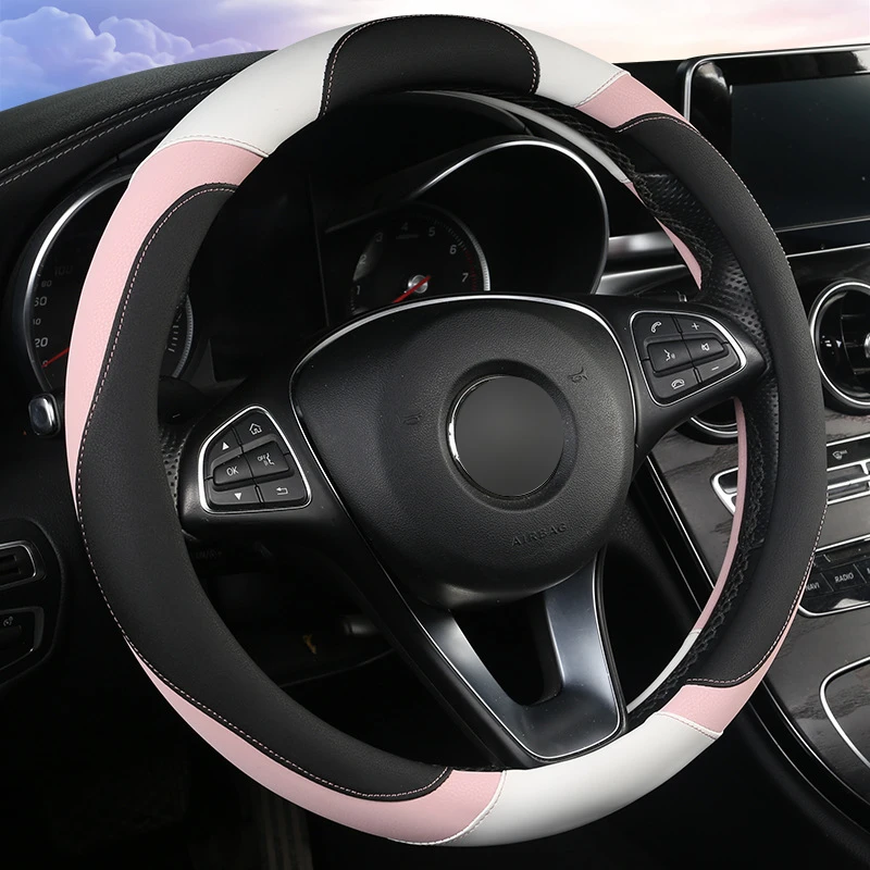 Steering Wheel Cover Four Seasons Leather Car Handle 38 Cm for Mercedes Benz Bmw Audi A3 8p Toyota Decoration | Автомобили и