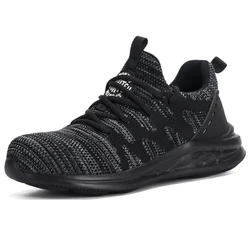 Chaussures de sécurité Anti perçage avec bout en acier pour hommes et femmes, baskets de travail respirantes 