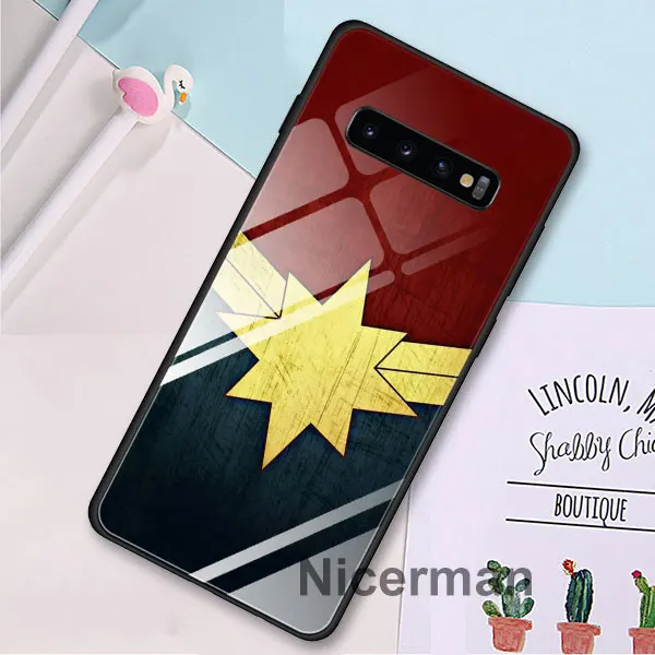 Marvel Железный человек Бэтмен герои закаленное стекло Чехлы для samsung Galaxy S10 S8 S9 Plus S10e Note 9 10 Plus A50 A30 чехол Coque - Цвет: 10