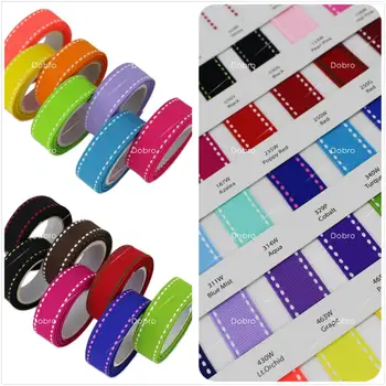 

9 13 16 19 22 25 38mm Solid Colors Stitch Ribbon for Hair Craft Garment Sewing Wedding Party Decos 49 COLORS AVAILABLE Not Mixed