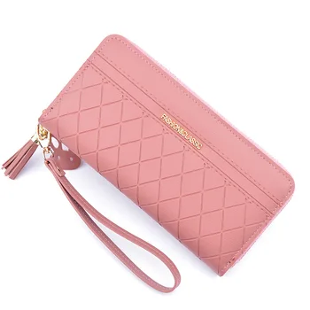

2019 New Style Wallet WOMEN'S Long Carrying Zip Tassled Pattern Mother Wallet Large Capacity Leather Wallet Mobile Phone Bag