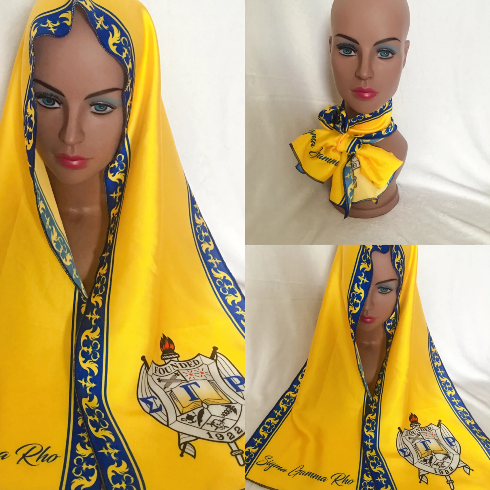 

Multifunctional Chiffon Material Scarf Yellow Sigma Gamma Rho Sorority Greek Letter Chiffon Scarf
