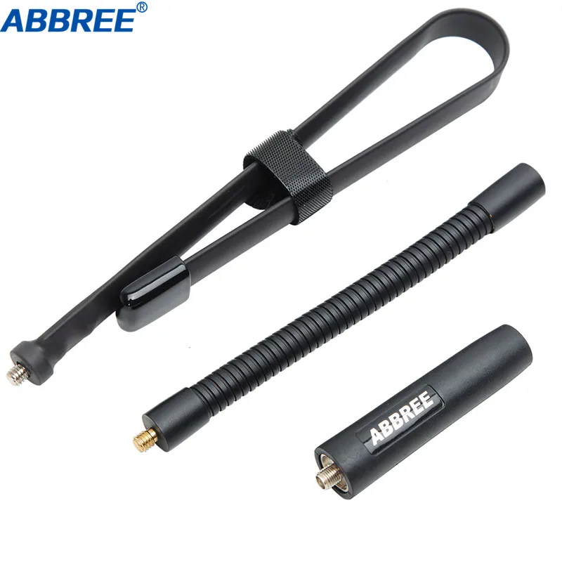 ABBREE AR-152G Gooseneck SMA-Female 144/430MHz VHF UHF Двухдиапазонная тактическая антенна для Baofeng UV-5R UV-82 рация