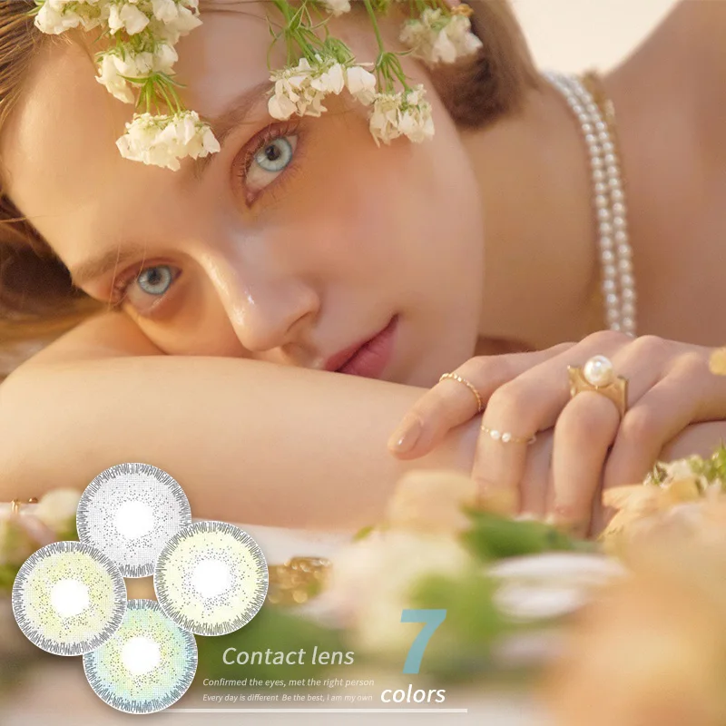 Цветные контактные линзы Jewelens ed цветные для глаз косметические Eyecontact Soft Western