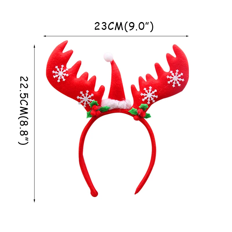 Рождественское украшение для взрослых, Детская повязка на голову, оленьи рога, Рождественская шляпа, украшение детской шляпы, новогоднее рождественское шоу года для дома, косплей