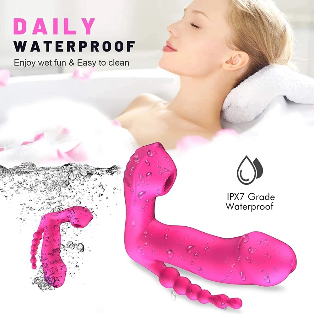 3 IN 1 Sucking Vibrator 7 Mode Vibrating Sucker Anal Vagina Clitoris Stimulator Wearable Oral Suction Erotic Sex Toys for Women | Красота и