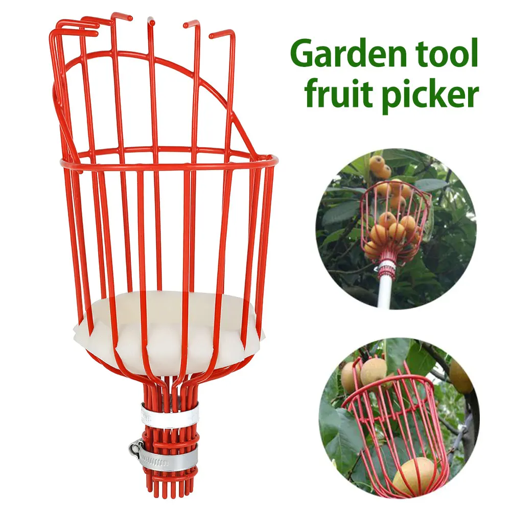 Garden Deep Basket Fruit Picker Adjustable Convenient Harvesting Collector Catcher Apple Peach Picking | Дом и сад