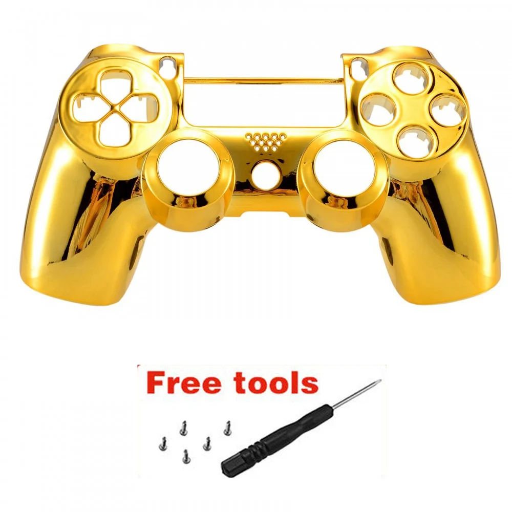 Для Playstation 4 PS4 тонкий PS4 Pro JDM-040 JDM-030 JDM-030 контроллер хромирование спереди Корпус в виде ракушки чехол Замена Ремонт