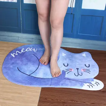 

43Bathroom Mat Tea Table Bibulous Antiskid False Sleeping Cat Washable Kitchen Rug Bath Mat Bathroom Products Rug Doormat