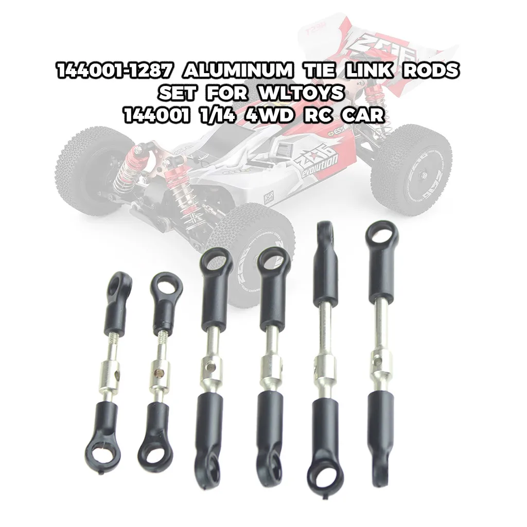 144001-1287 Комплект алюминиевых тяг для WLtoys 144001 1/14 4WD Радиоуправляемый автомобиль