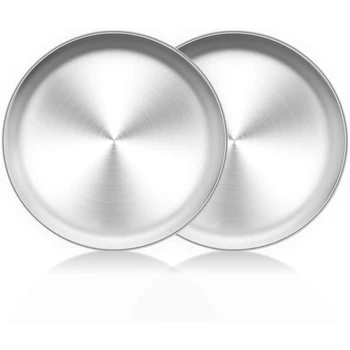 

Pizza Baking Pan Pizza Pan 12 Inch 201 Stainless Steel Pizza Pan Round Pizza Baking Pan Oven Pan Nonstick and Healthy Baking Pan