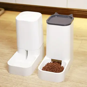

3.8L Pet Dog Cat Automatic Feeder Plastic Safety Small Medium Large Dog Cats Feeding Bowl Cat Food Water Feeder Fountain Drinker