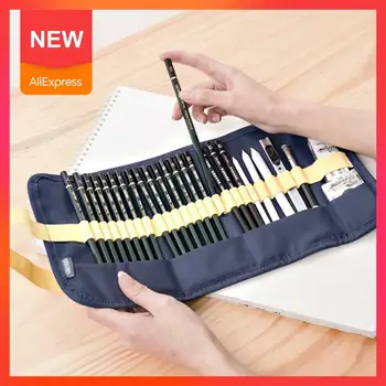 

27pcs/set Art Set Drawing Sketching Sketch Pencil Tool Fabric Tool Paint Eraser Sart Supplies Bag Pencil Charcoal Paper Q9B5