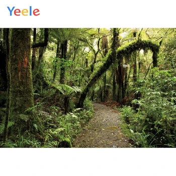 

Yeele Green Forest Party Decor Photography Backgrounds Customized Photographic Backdrops for Photo Studio