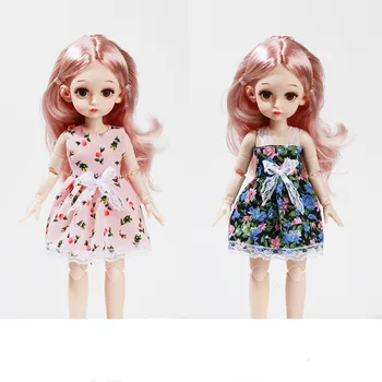 

30cm Bjd Doll Clothes 1/6 Fashion Floral Skirt Princess Dress Clothes Everyday Casual Clothes Doll Accessories Girl Toy Gift