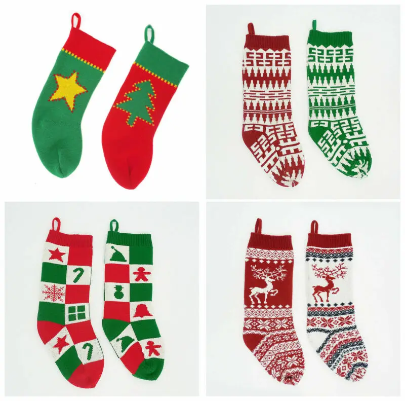 Красивые новогодние носки, подарок для женщин, подарок Санта Клауса, оленя, конфет, тростника, снеговика, принт, ассиметричные, теплые зимние рождественские носки