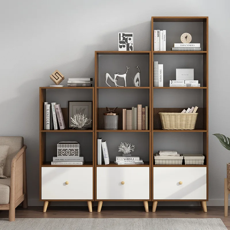 

Bookcase Bookshelf Minimalist Modern Floor Bedroom Living Room Storage Rack Office Storage Shelf Creative Multi-functional Bookc