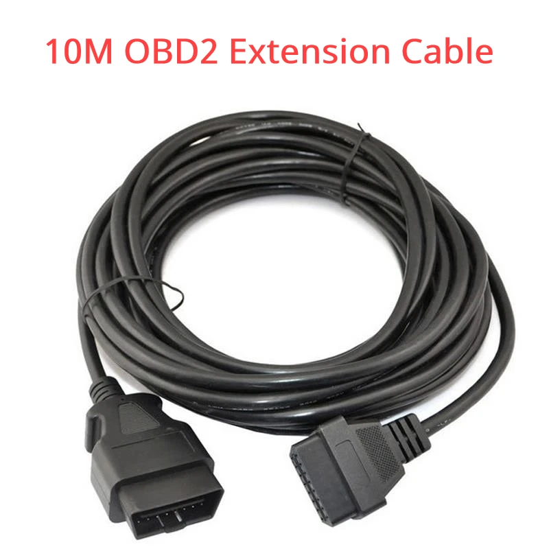 Car OBD2 Extension Cable 16PIN 10M Male to Female Connector 10m 16 PIN Male Female OBD 2 Connector Adapter car battery checker