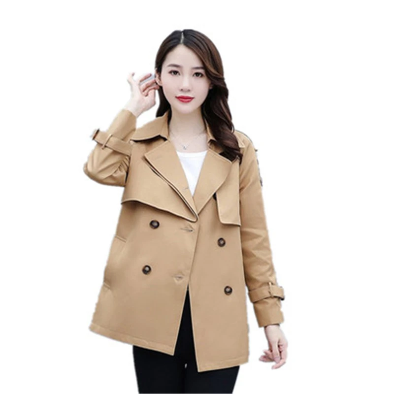 

Streetwear Ladies Outerwear Women Clothing Double Breasted Women's Trench Coats New Spring Autumn Female Windbreaker With Belt