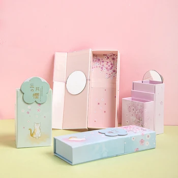 

1pc Student Pen Case Fashion Creative Foldable Multiuse Pencil Case Premium Paper Stationery Case Small Fresh School Supplies