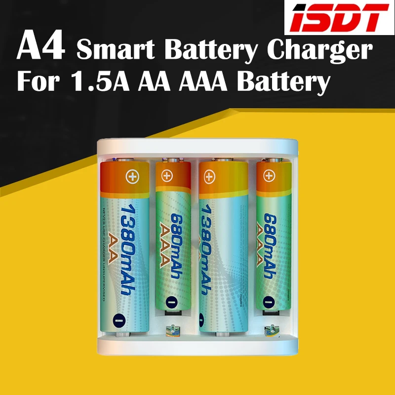 ISDT A4 10 Вт 1.5A AA AAA зарядное устройство DC Смарт для 10500 12500 батарея RC мультироторный