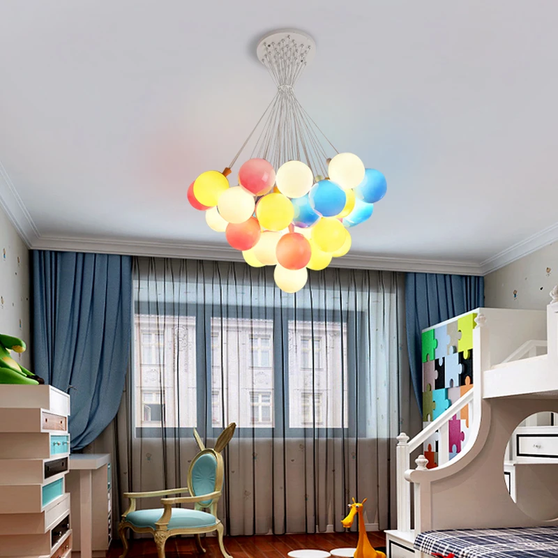 Новое поступление, Потолочная люстра для гостиной, спальни, AC85-265V, цветная люстра с воздушным шаром, освещение для маленьких мальчиков и девочек, спальня