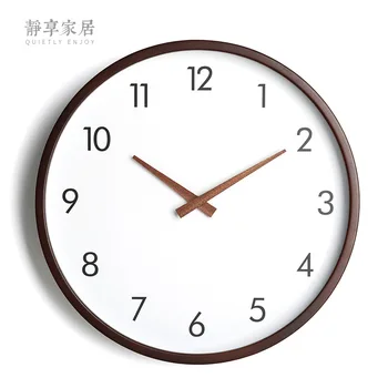 

Nordic Wall Clock Morden Silent Living Room Bedroom Wood Luxury Wall Watch Home Large Kitchen Clock Duvar Saatleri Gift FZ753