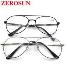 Zerosun очки для чтения, для мужчин и женщин, сплав, диоптрия, очки для мужчин, близкие к чтению, ходьбы, пресбиопии, дальнозоркости, лупа, авиационные очки