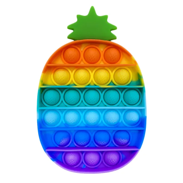 Fidget Reliver Stress Toys Rainbow Push Bubble Antistress Toys Sensory Toy To Relieve Autism Free Shipping PL-329