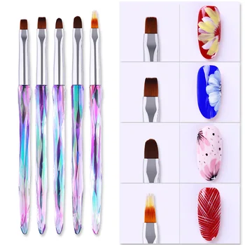 

Nail Art Acrylic Gradient Liner Nail Brush UV Gel Extension Builder Painting Brush Lines Pattern Drawing Pen Manicures Tool