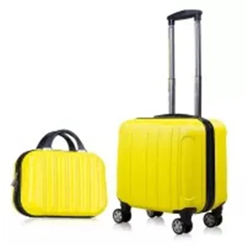 KLQDZMS модные Чемодан комплект чемодан на колесиках для путешествий чемодан на колесах для девочек кабина Rolling Чемодан ручной клади - Цвет: yellow a set
