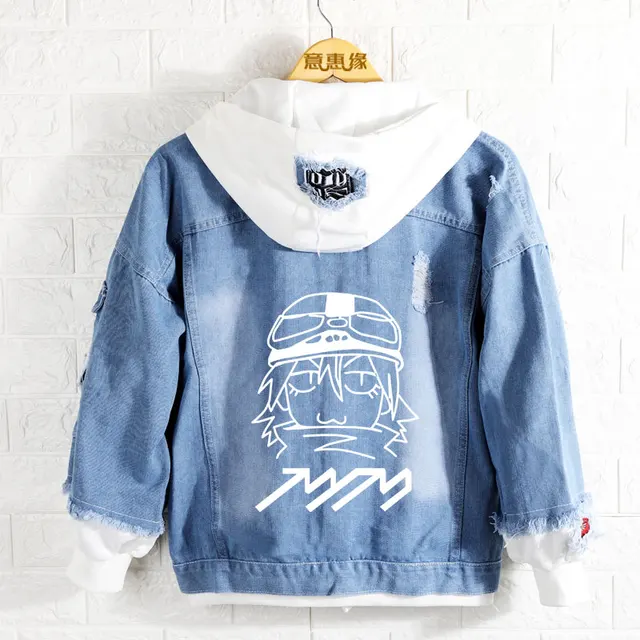 New Fooly Coolyhoodie Anime Haruko Haruhara Naota Nandaba FLCL reflect  light Coat Men Women Fashion Denim Jacket - AliExpress