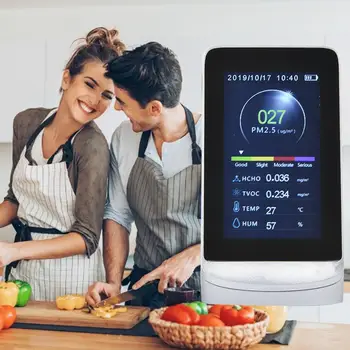 

4.3 inch Digital LCD Display Air Quality Monitor Test PM2.5 HCHO/TVOC AQI indoor Gas Detector