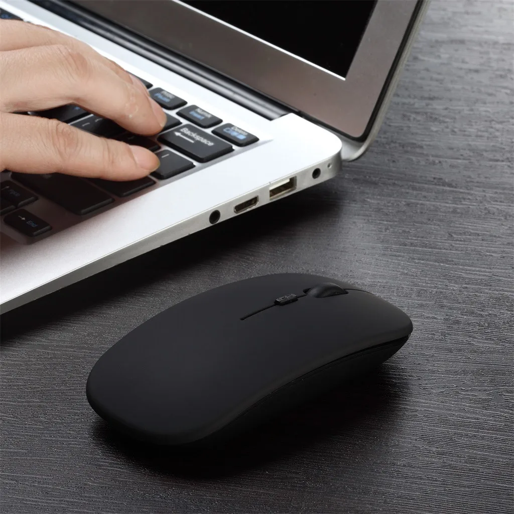 Ультра тонкая USB оптическая беспроводная мышь для геймеров 2,4G приемник тонкая игровая мышь беспроводная компьютерная оптическая мышь ПК ноутбук Настольный