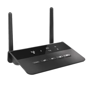 

2 In1 80M Bluetooth 5.0 RCA Transmitter Receiver Bypass Aptx LL AAC Music Audio Wireless Adapter 3.5mm AUX For TV PC Car