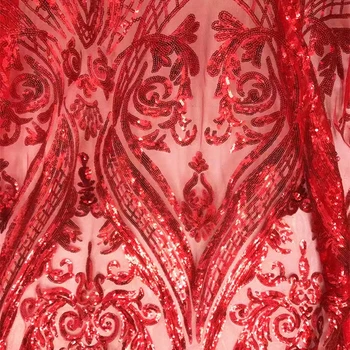 

1Yard high class Encrypted sequin embroidery fabric for Costume dress skirt cloth FF13A