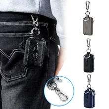 Кожаный мужской кошелек для ключей, автомобильный брелок, держатель для ключей, Большой Вместительный органайзер, маленькие кошельки, H66