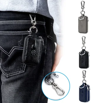 

Leather Men Key Wallet Car Key Bag Keys Holder Large Capacity Organizer Small Wallets H66