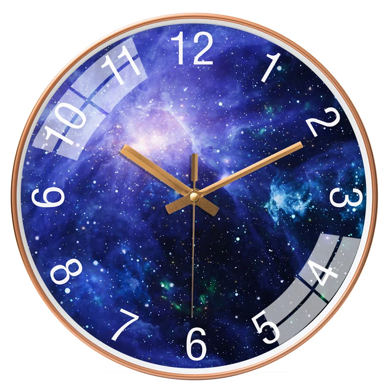 Креативные настенные часы в скандинавском стиле для гостиной, детской комнаты, звездное небо, спальня, космическая галактика, настенные часы, домашний декор, Horloge FZ032 - Цвет: Style 9