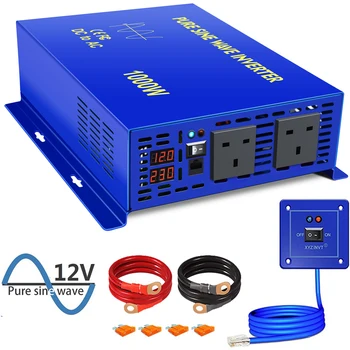 

New Customizable 1000W Pure Sine Wave Inverter 12V 220V DC TO AC With Wired Remote Control Off-grid Solar power Inverters