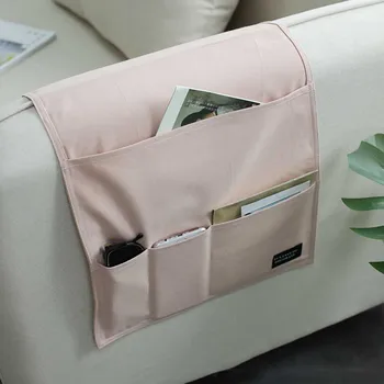 

TV Remote Space Saving Multifunctional Storage Bag Couch Solid Sundries Organizer Sofa Armrest Bedside Large Modern