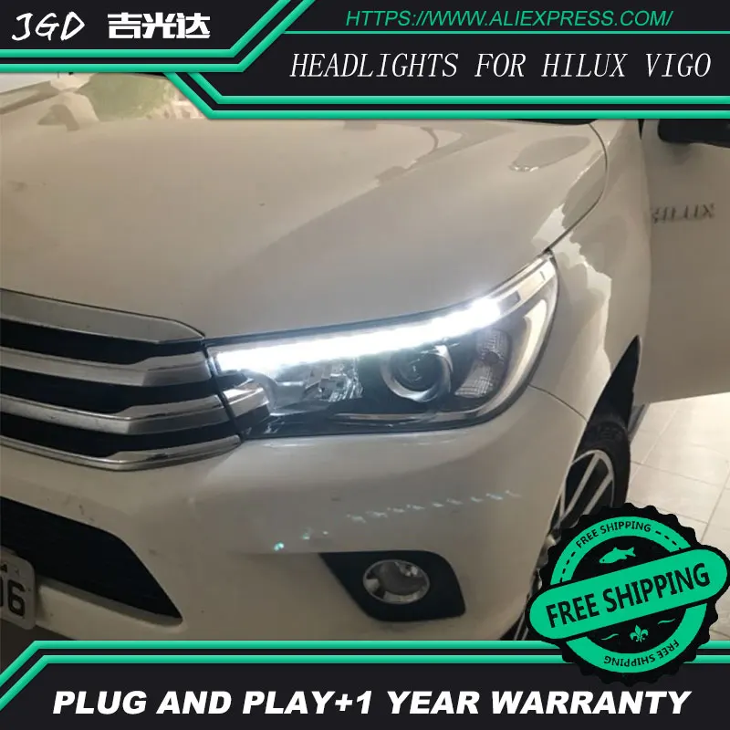 Car styling LED HID LED Toyota Hilux Vigo headlight Head Lamp case for