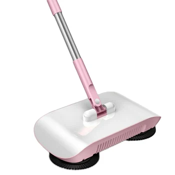 

2 in 1 Hand Push Lazy Cleaning Sweeping Broom Set Home Sweeper with Rags FPing