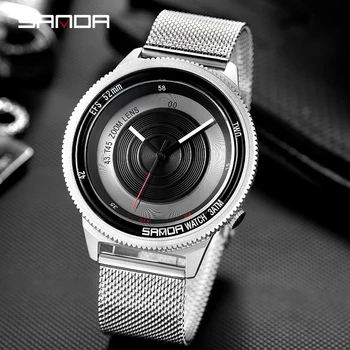 

Top Brand Luxury Fashion Unique Design Quartz Watch Men Watches Simple Casual Mesh Watch Strap Waterproof Clock reloj hombre