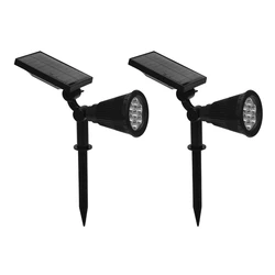 Spot lumineux solaire à 7 LED, imperméable, couleur, éclairage d'extérieur, luminaire décoratif de paysage, idéal pour un jardin, 2 jeux 