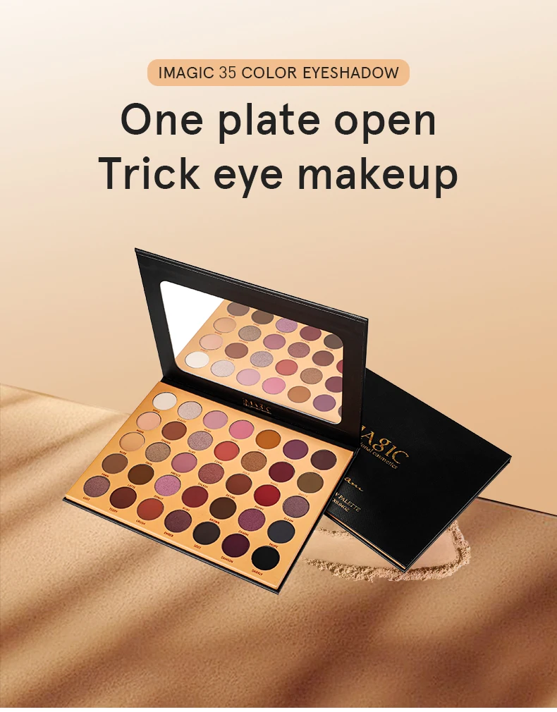 IMAGIC Palette EyeShadow 35 Color Matt Waterproof Earth Tone Powder Eyeshadow Pallete Cosmetic Makeup Pigment Cosmetics TSLM2