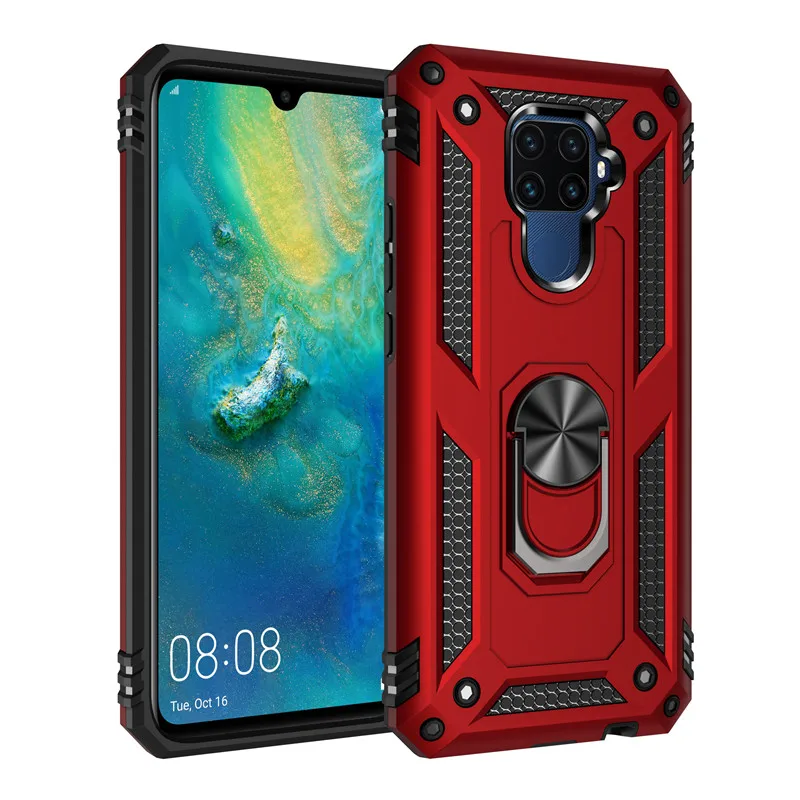 Для huawei Коврики 30 Lite 3D комбинированная Защита Чехол для huawei nova 5i Pro металлический корпус для задней панели телефона чехол, Fundas Coque Etui> - Цвет: JS RD