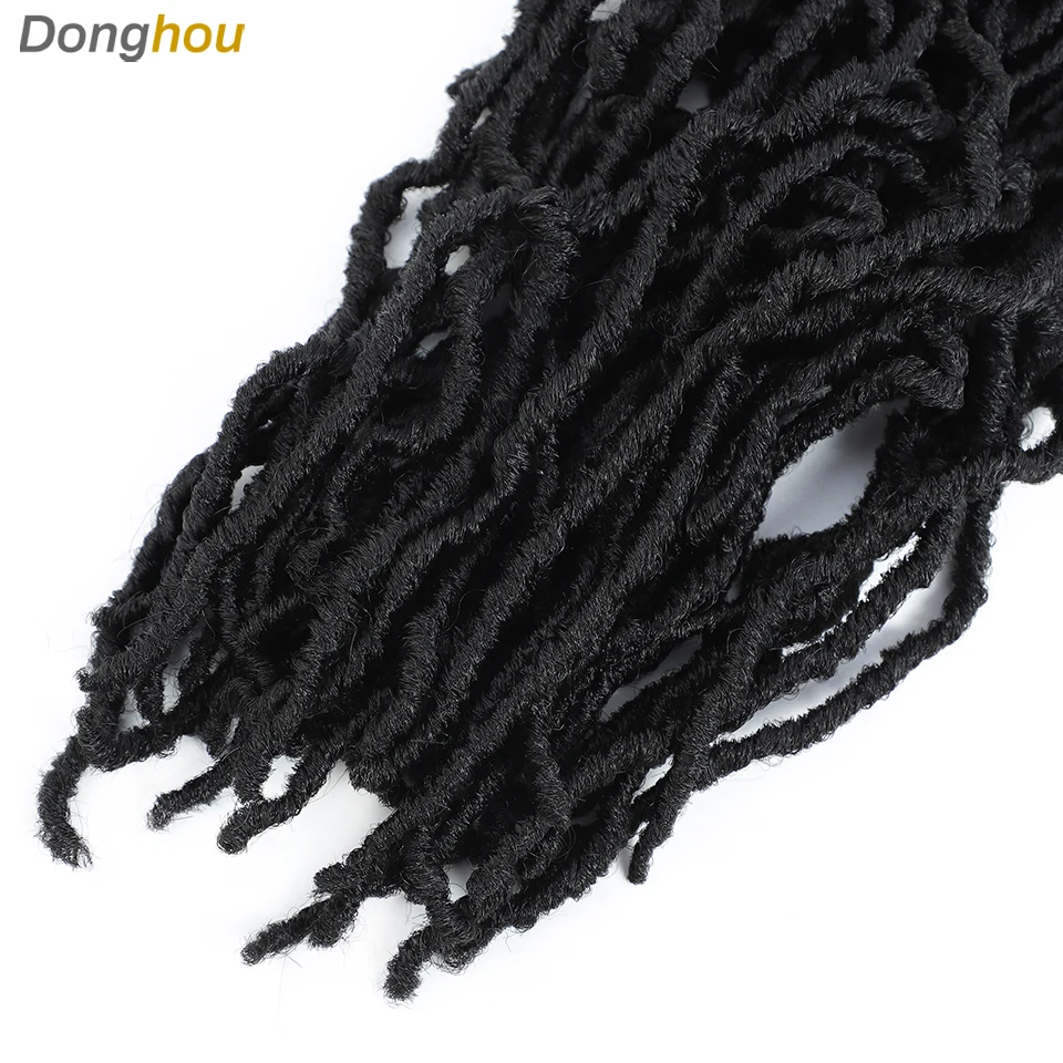 Donghou-Blonde Faux Locs Crochet Tranças, Soft Butterfly