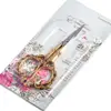 1PC(7.8*15cm) Stainless Steel 6Color Retro Scissors For Makeup/Embroidery/Nails/Sewing Trimmer Metal  Scissor Cuticle Tool P4006 5