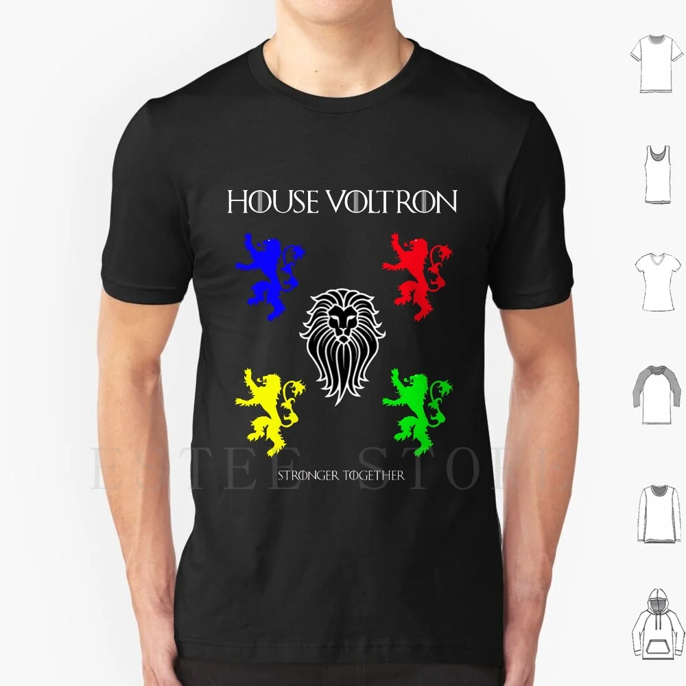 House Voltron-Mashup T Shirt Cotton Men Diy Print Voltron Mashup Crossover House Tv Show Lion Houses Lions Sci Fi Fantasy Lance